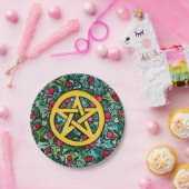 Pagan Yule Pentagram Papieren Bordje (Feest)