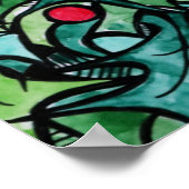 Pagan Yule Pentagram Poster (Hoek)