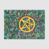 Pagan Yule Pentagram Tissuepapier (Voorkant)