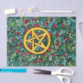 Pagan Yule Pentagram Tissuepapier (Craft)