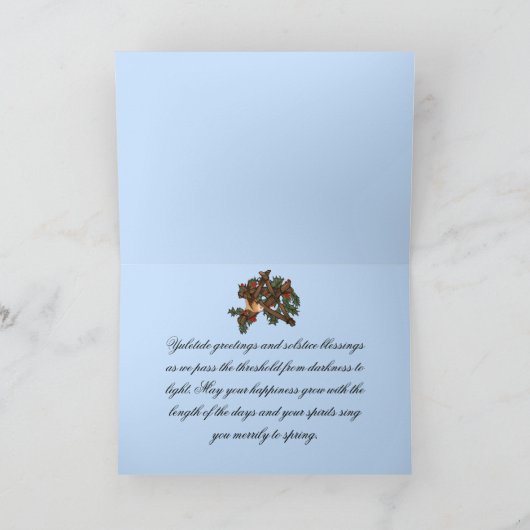 Pagan Yule Solstice Card Kaart (Binnen)