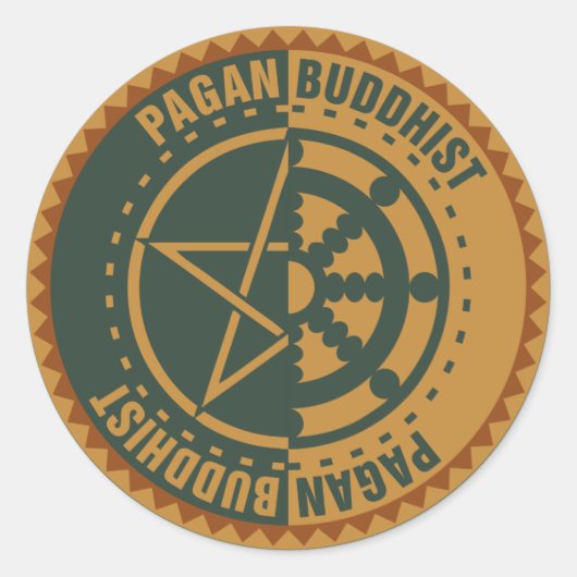 Paganboeddhist Ronde Sticker (Voorkant)