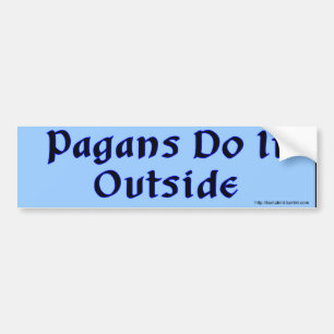 Paganen doen het buiten de bumpersticker
