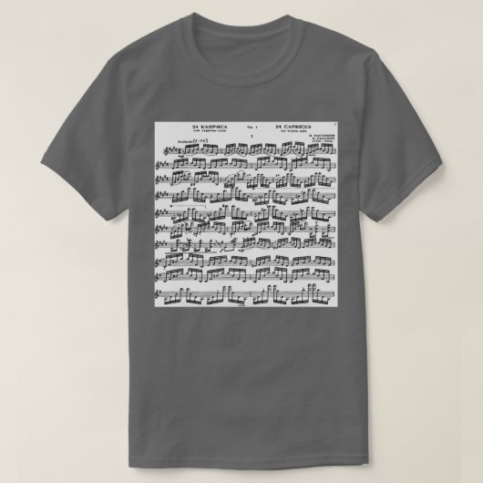 Paganini Caprice I T-shirt (Design voorkant)