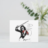 Paganini color3 b&w&red 300dpi briefkaart (Staand voorkant)
