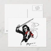 Paganini color3 b&w&red 300dpi briefkaart (Voorkant / Achterkant)