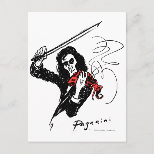 Paganini kleur3 b&w&red 300dpi briefkaart (Voorkant)