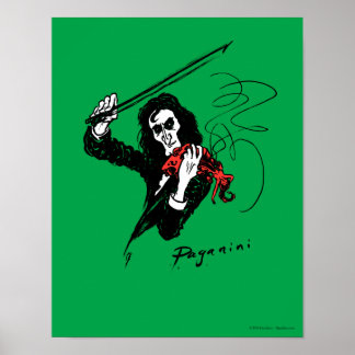 Paganini met violine poster 11"x14"