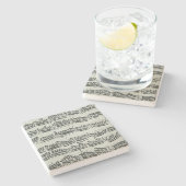 Paganini Moto Perpetuo Violin Music Manuscript Stenen Onderzetter (Zijkant)