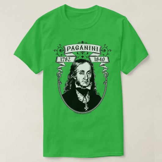 Paganini voor donkere s t-shirt (Design voorkant)