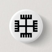 Paganisme Religieuze Symbool Ronde Button 3,2 Cm (Voorkant)