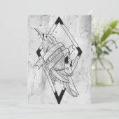 Paganistische gotische schedel kunst feestdagenkaart (Staand voorkant)