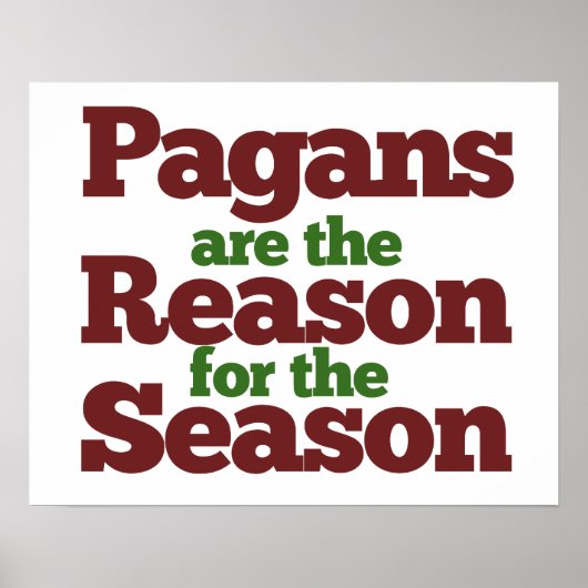Pagans vakantieseizoen humor poster (Voorkant)