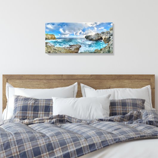 Pagat Kustlijn in Guam Canvas Afdruk (Insitu (Slaapkamer))