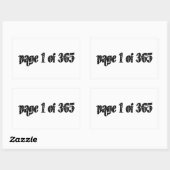 Page 1 of 365 rechthoekige sticker (Vel)