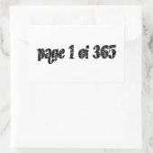 Page 1 of 365 rechthoekige sticker (Tas)
