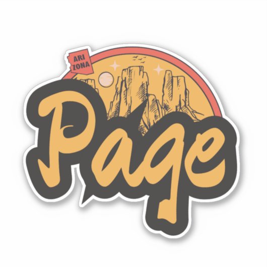 Page, Arizona Sticker (Voorkant)