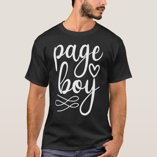 Page Boy Cute Matching Apparel for Wedday T-shirt (Voorkant)
