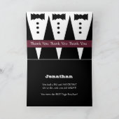 PAGE BOY Dank je - Drie Tuxedos Bedankkaart (Binnen)