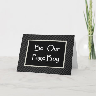 PAGE BOY Invitation with Checked Border