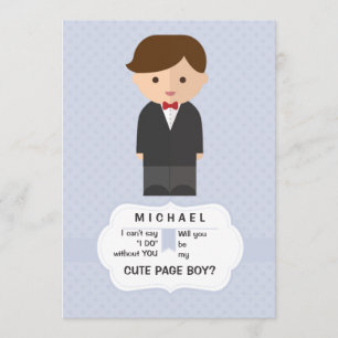 Page Boy Verzoekkaart Kaart
