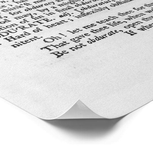 Page from a Dictionary Poster (Hoek)