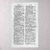 Page from a Dictionary Poster (Voorkant)