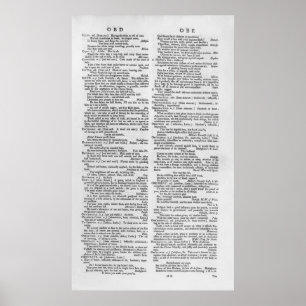 Page from a Dictionary Poster