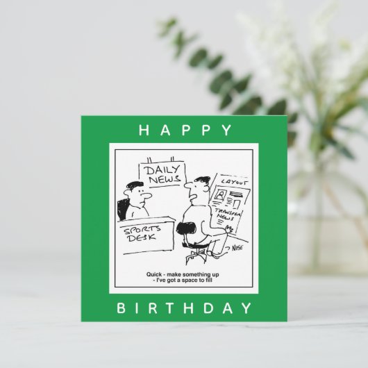 Page Layout Designer & Sportbureau in een krant Kaart (Staand voorkant)