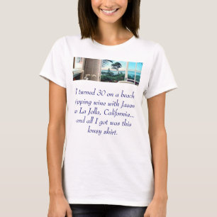 Page-lg-acc, ik draaide 30 om op een strand... t-shirt