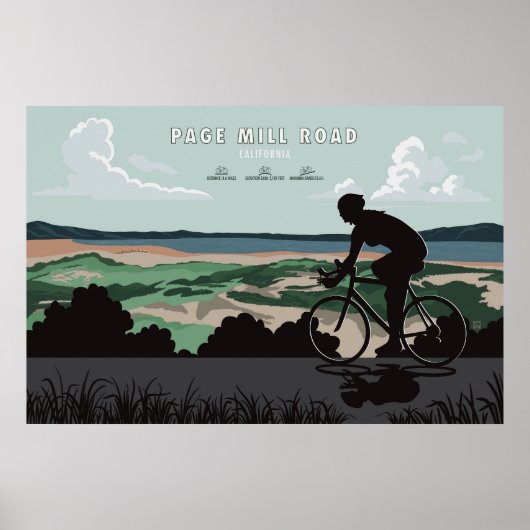 Page Mill Road Cycling Poster (Voorkant)