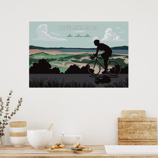Page Mill Road Fiets Poster (Keuken)