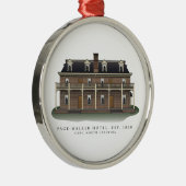 Page-Walker Hotel Cary, NC-herdenkingsornament Metalen Ornament (Rechts)