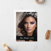 Pageant aangepaste fotokaart notitiekaartje (Voorkant / Achterkant in situ)