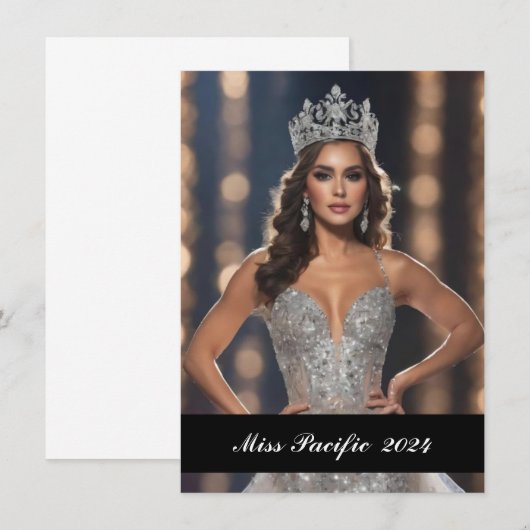 Pageant aangepaste fotokaart notitiekaartje (Voorkant / Achterkant)