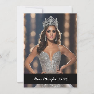 Pageant aangepaste fotokaart notitiekaartje