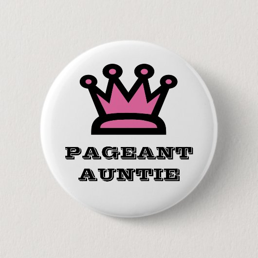 Pageant Auntie Ronde Button 5,7 Cm (Voorkant)