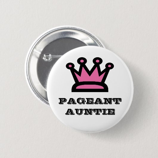 Pageant Auntie Ronde Button 5,7 Cm (Voorkant /achterkant)