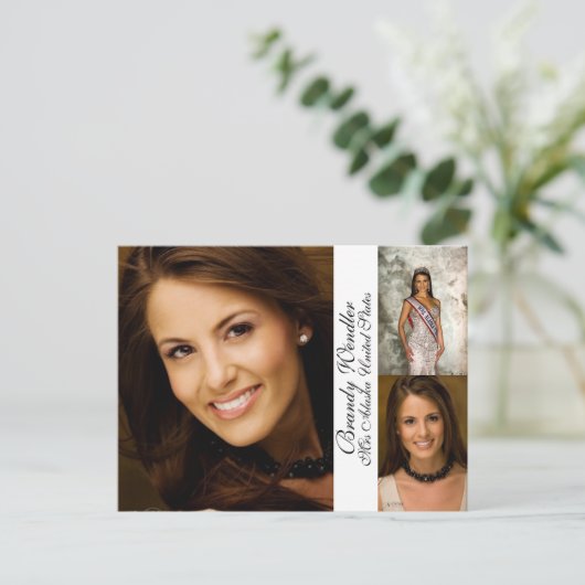 Pageant-autograaf/Comp-kaart Briefkaart (Staand voorkant)