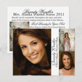 Pageant-autograaf/Comp-kaart Briefkaart (Voorkant / Achterkant)