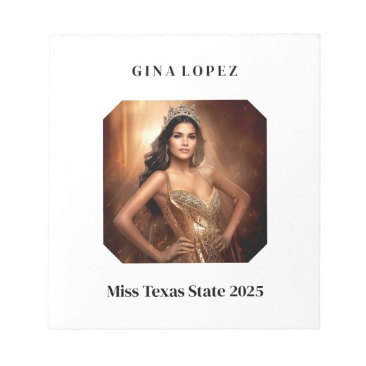 Pageant Autograaf Pad Notitieblok (Voorkant)