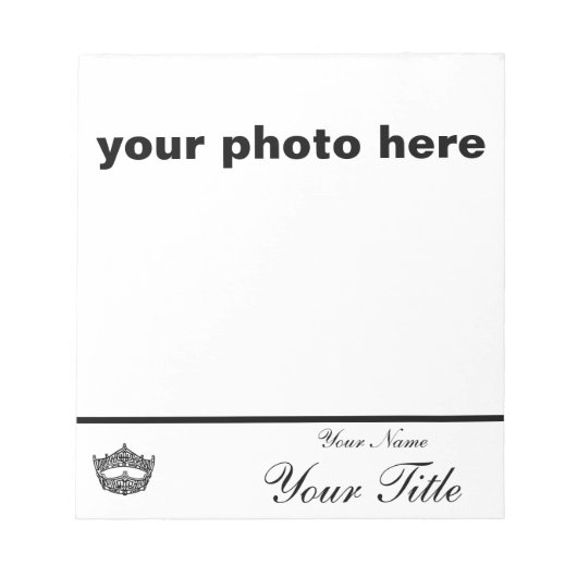 Pageant autograafpad - aangepast notitieblok (Voorkant)