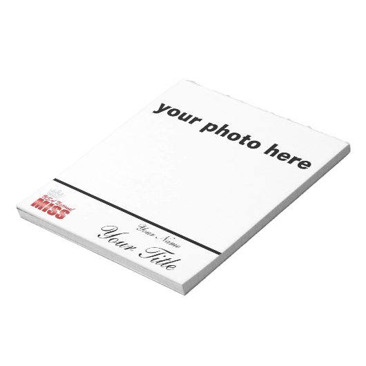 Pageant autograph pad - customize with your name notitieblok (Linkerzijde)