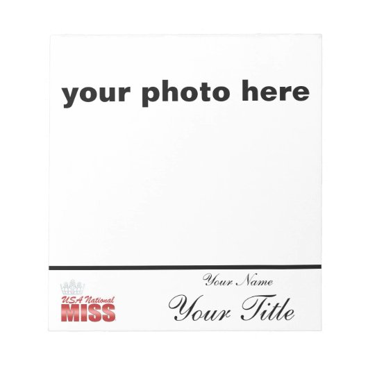 Pageant autograph pad - customize with your name notitieblok (Voorkant)