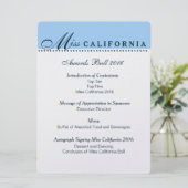 Pageant Awards Bal Programma in Metallic Zilver (Staand voorkant)