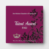 Pageant Bloemen Zilveren Kroon Acryl Award Fotoplaat (Voorkant)