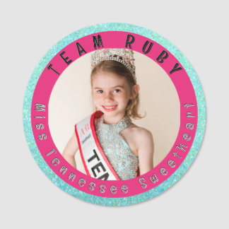 Pageant Button Pin Naamplaatje