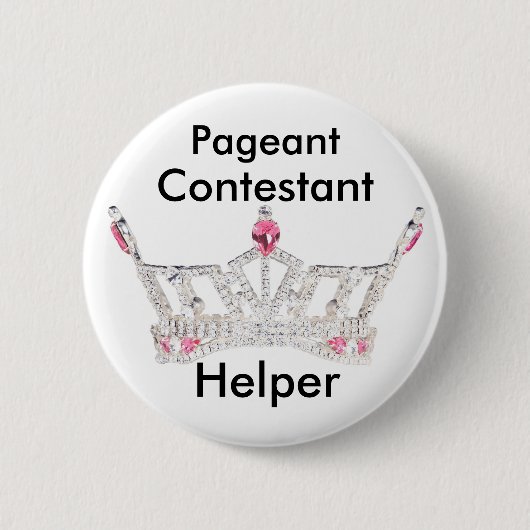 Pageant-Button van de Helper-testant Ronde Button 5,7 Cm (Voorkant)