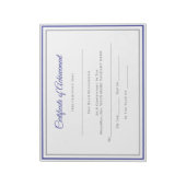 Pageant Certificates-Achievmming Notitieblok (Linkerzijde)