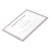 Pageant Certificates-Achievmming Notitieblok (Schuin)